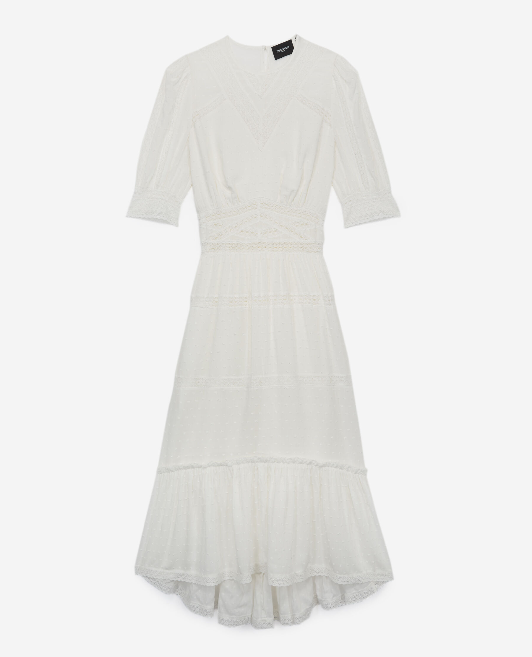 Robe longue crue bandes dentelle The Kooples