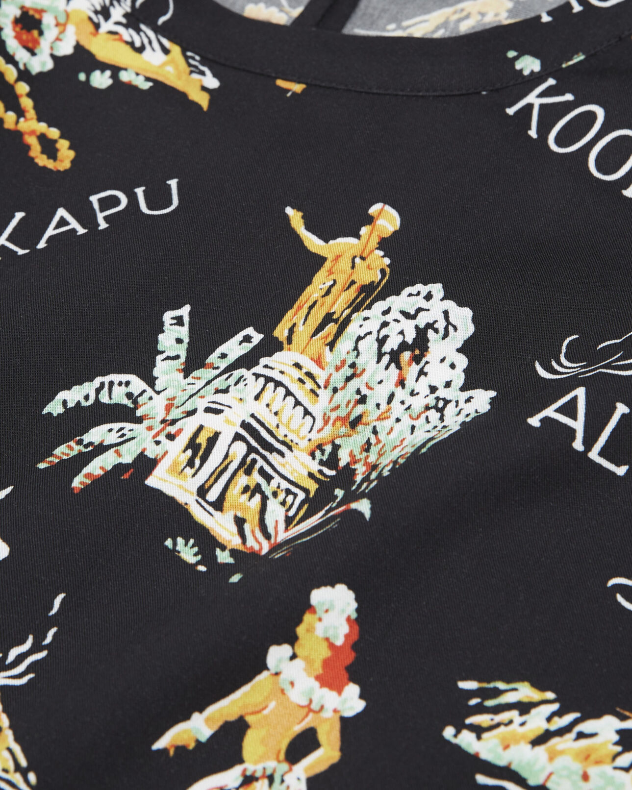 The Kooples WOMEN BLACK flowing black printed top with knotted details