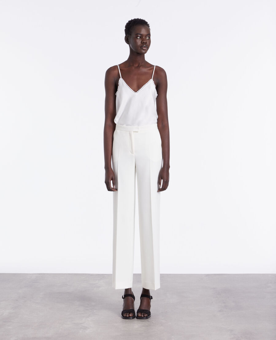pantalon de costume blanc