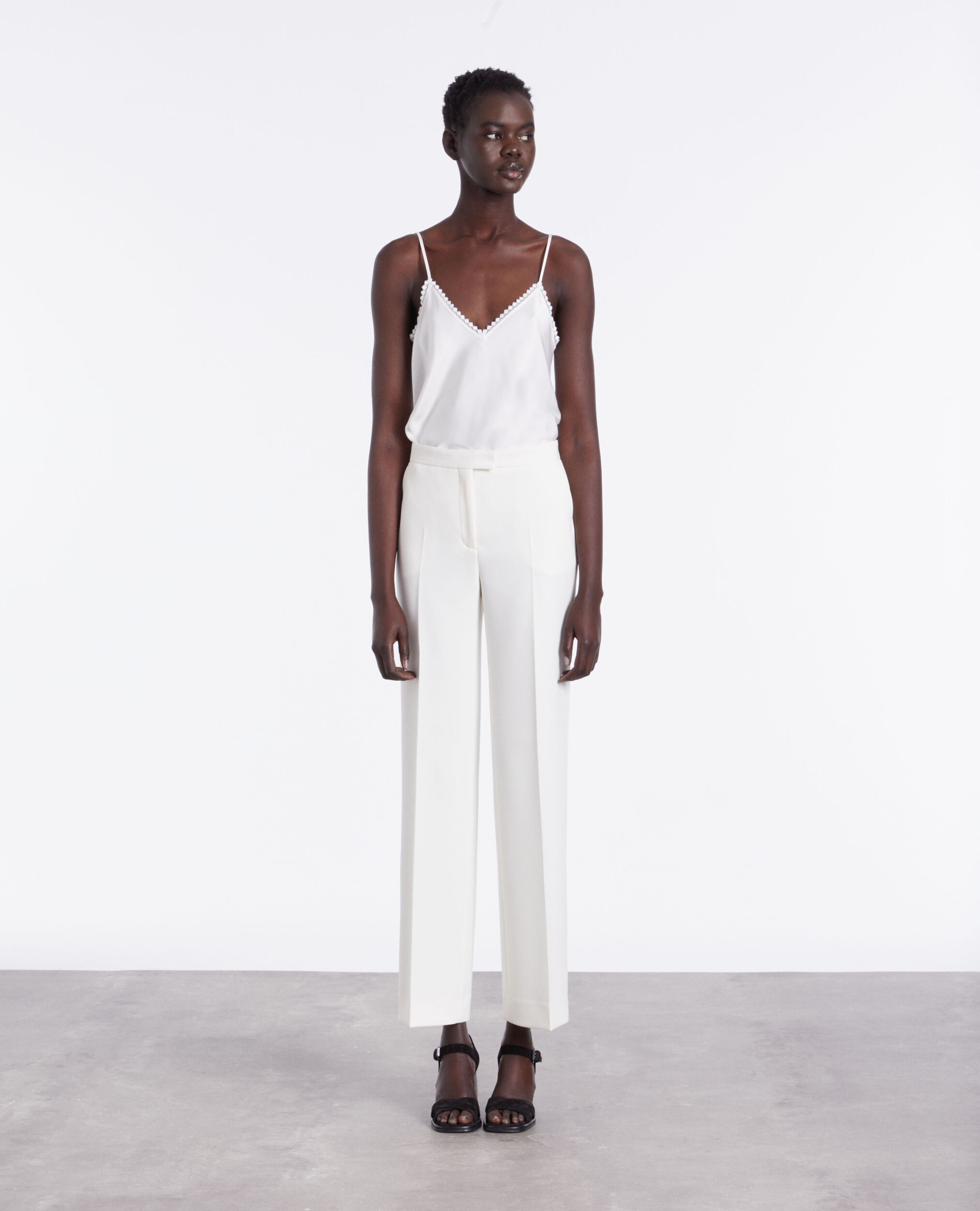 Pantalon de costume blanc, ECRU, hi-res image number null