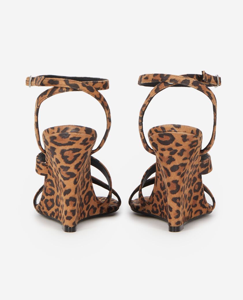 The Kooples WOMEN LEOPARD leopard foal-effect wedge sandals