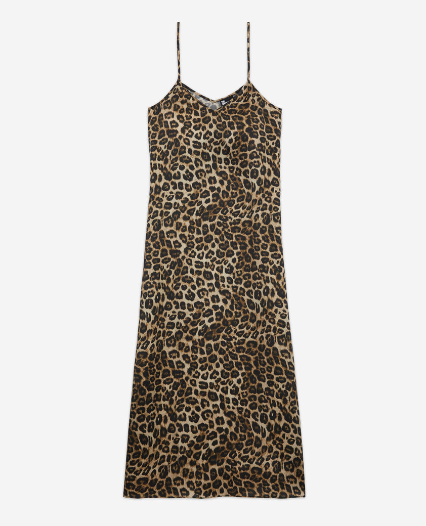 The Kooples FEMME LEOPARD robe longue en soie léopard