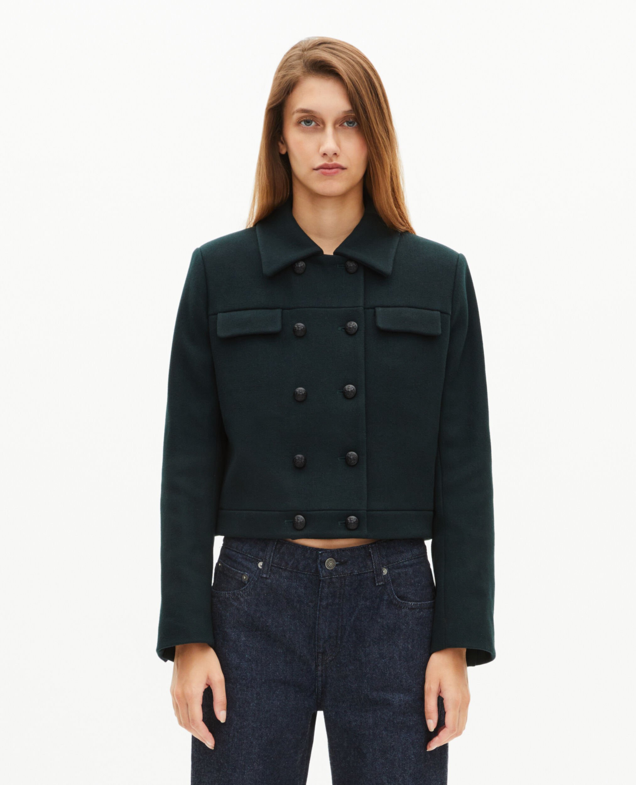 Dark green jacket, BOTTLE GREEN, hi-res image number null