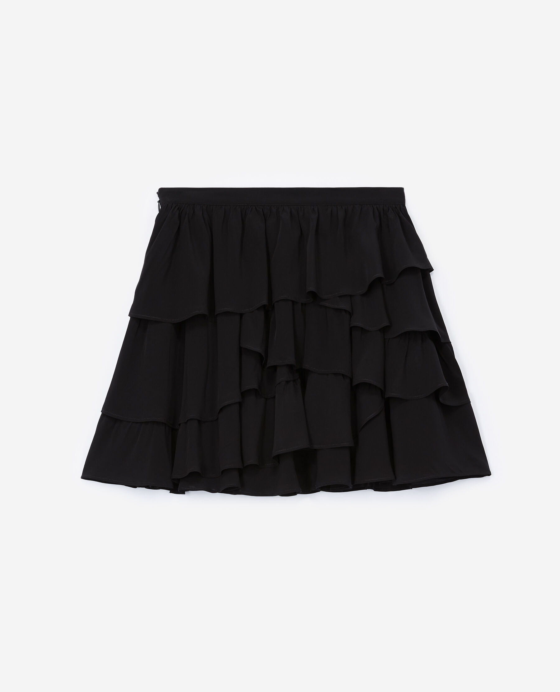 Short flowing frilly black skirt The Kooples
