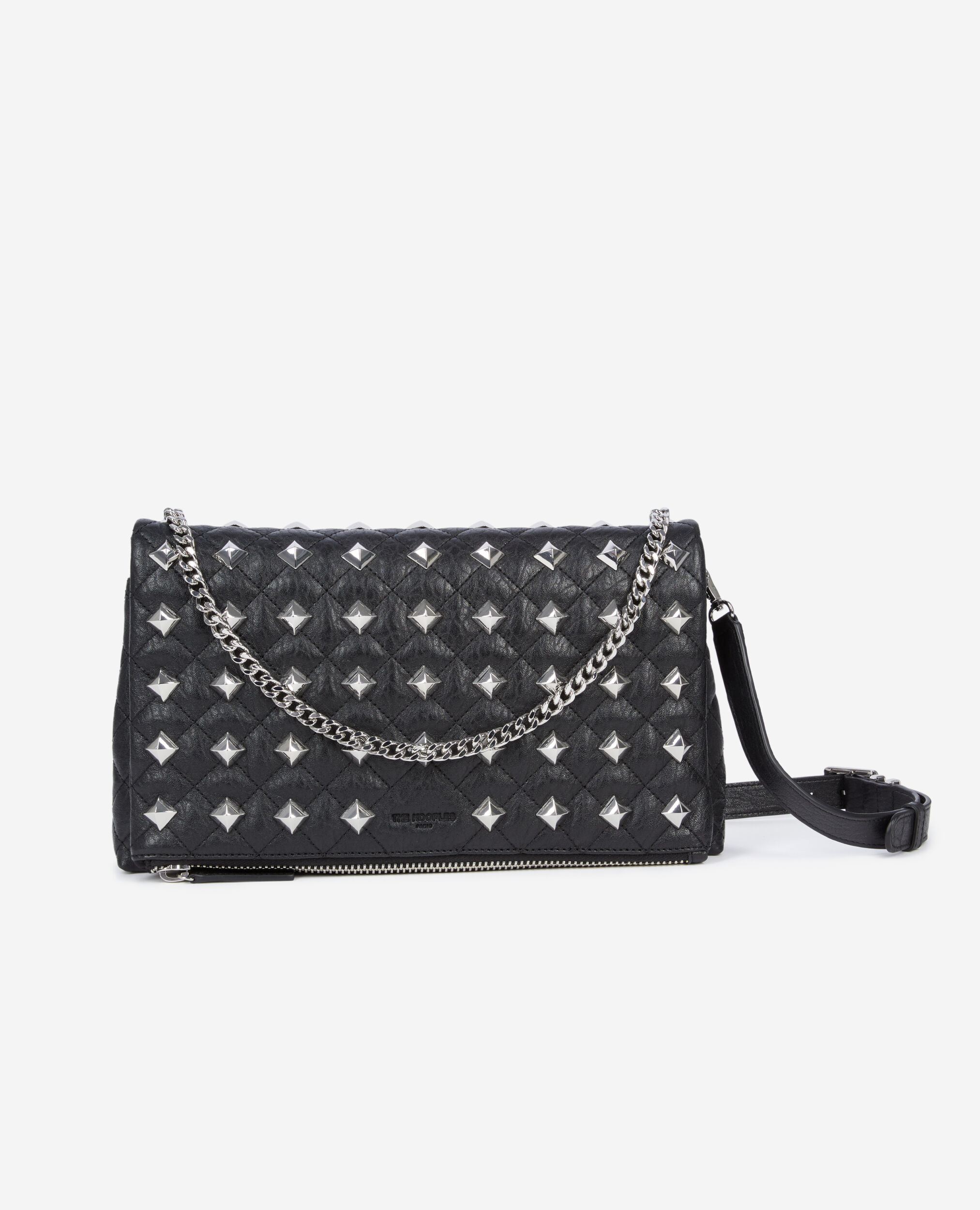 Medium black leather crossbody bag best sale