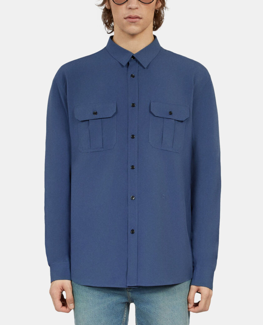 The Kooples HERREN MIDDLE NAVY königsblaues hemd