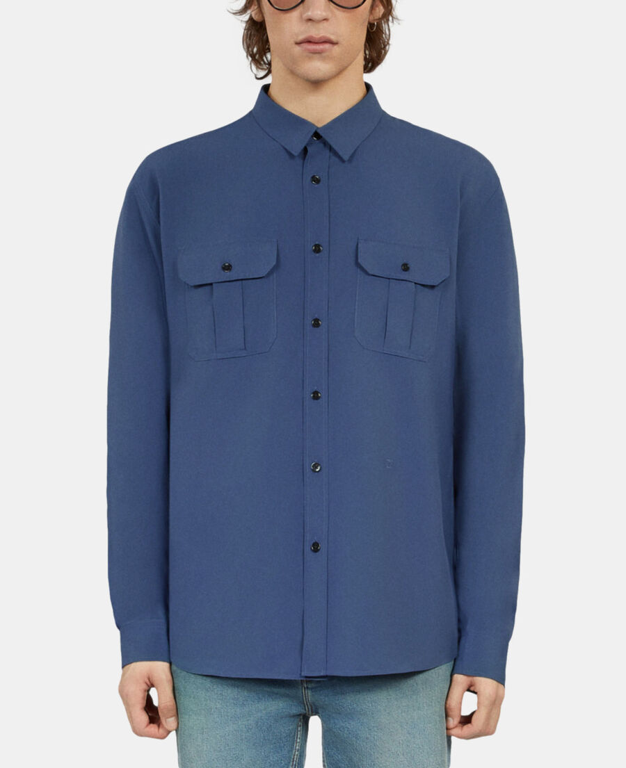 The Kooples HERREN MIDDLE NAVY königsblaues hemd