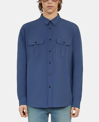 The Kooples HERREN MIDDLE NAVY königsblaues hemd