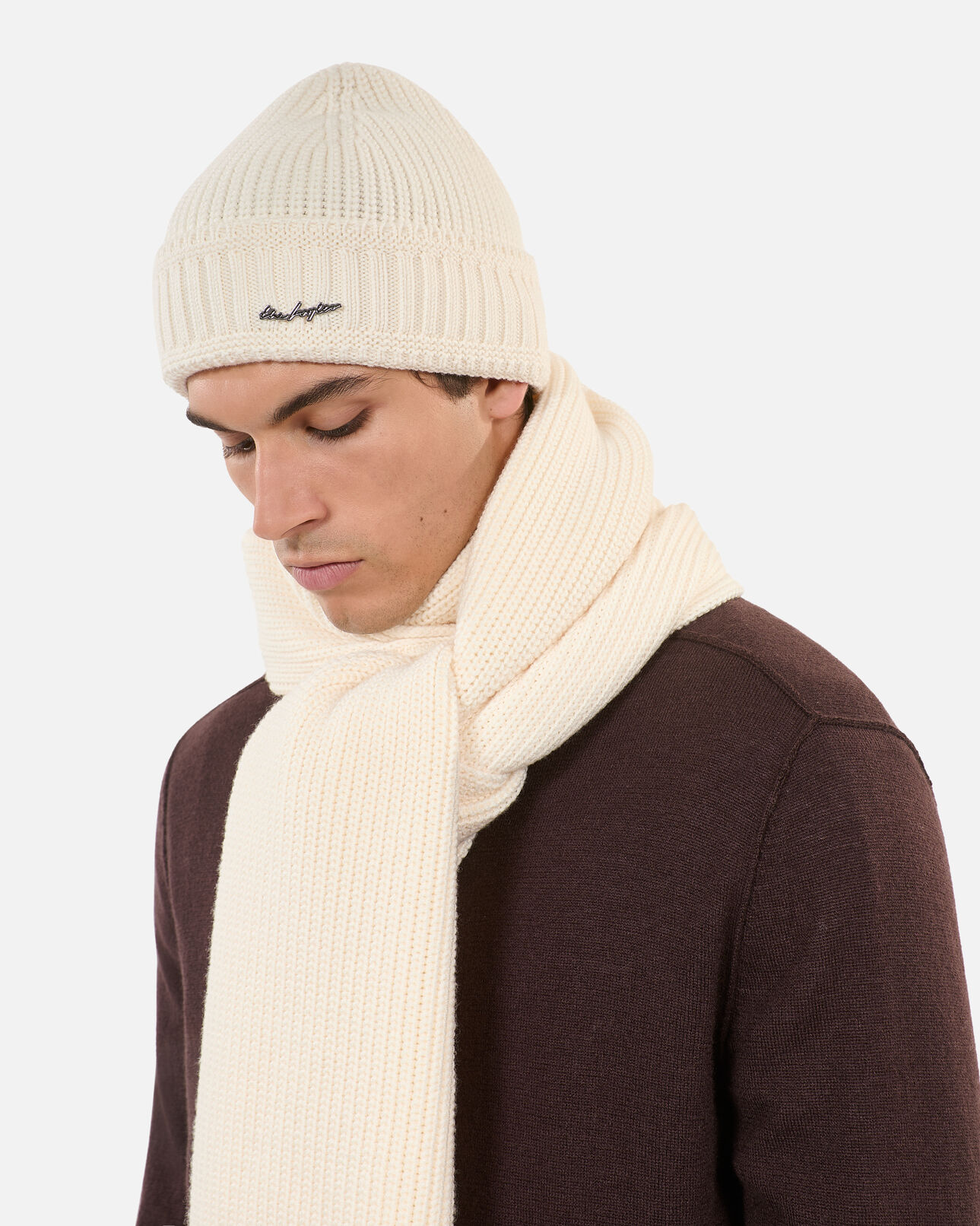The Kooples MIXTE ECRU écharpe en laine écrue