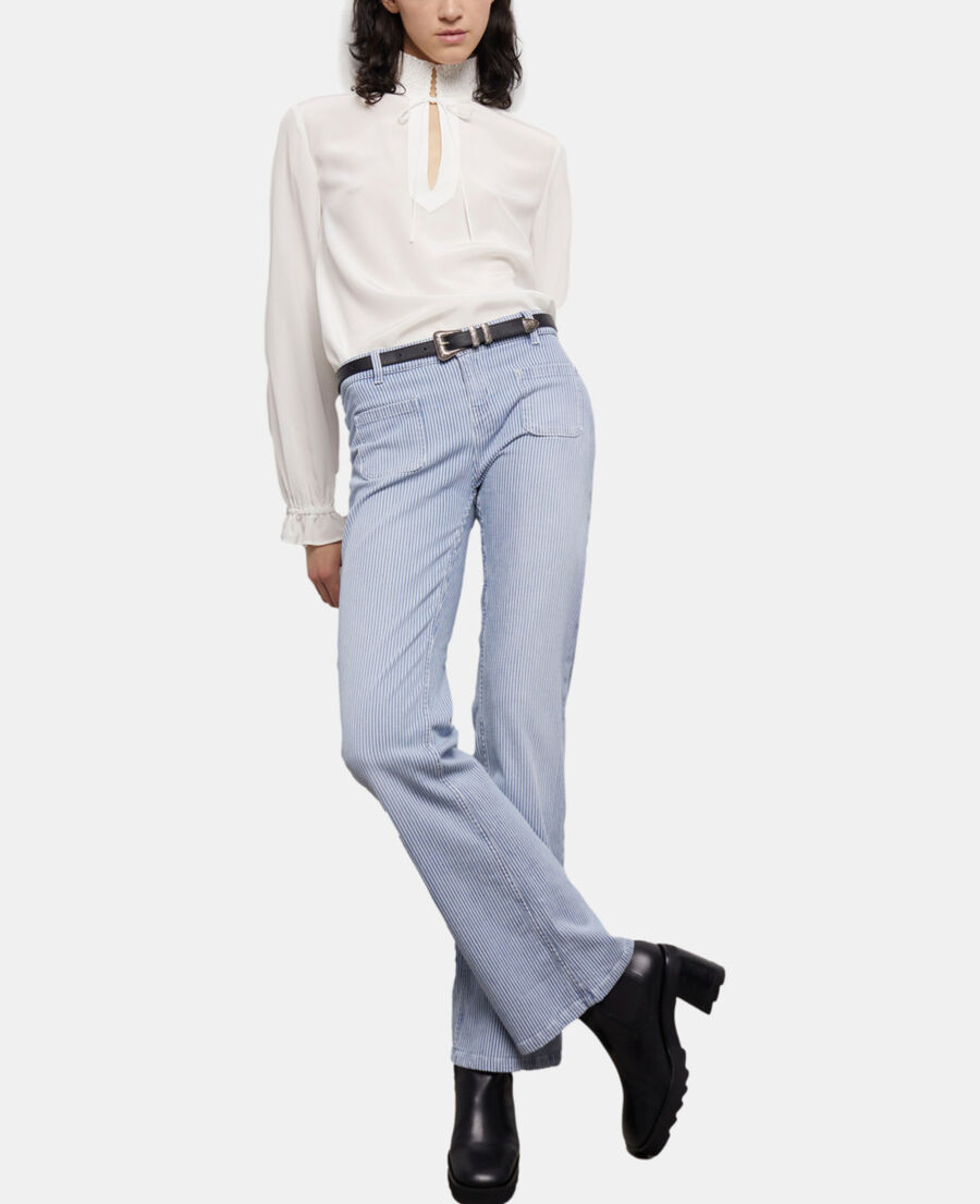 ecru silk blouse