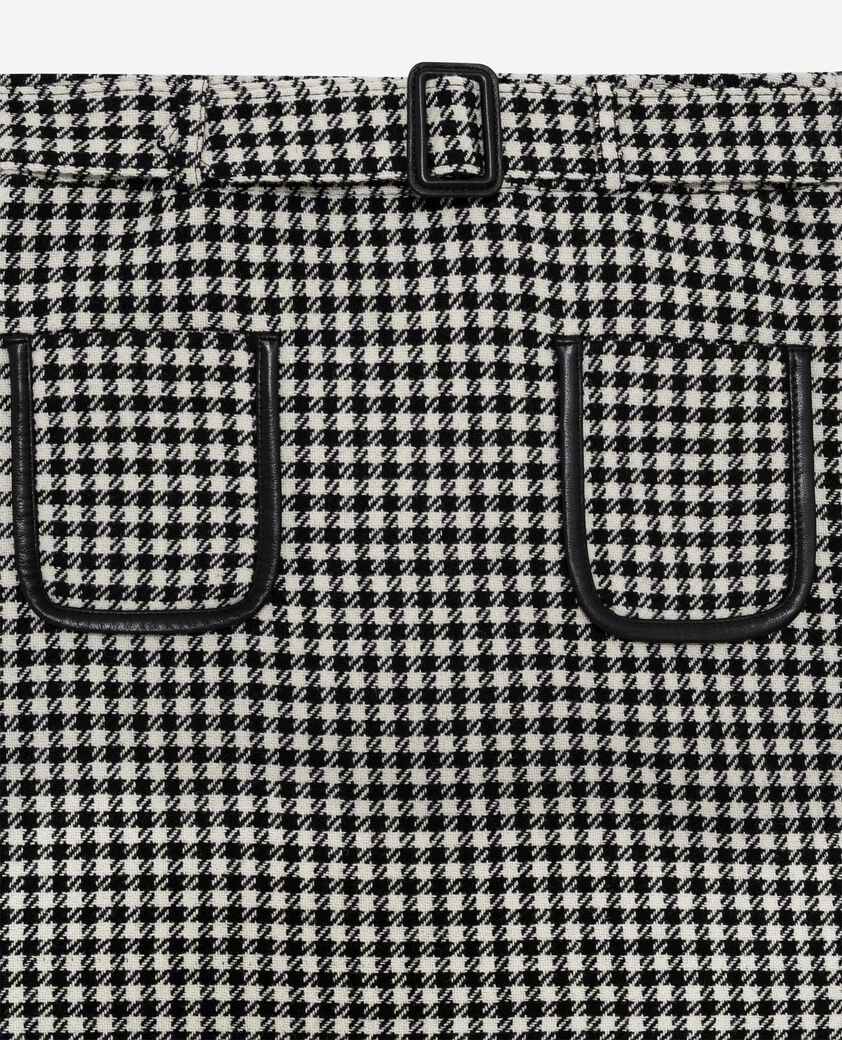 The Kooples F BLACK WHITE short black and white houndstooth skirt