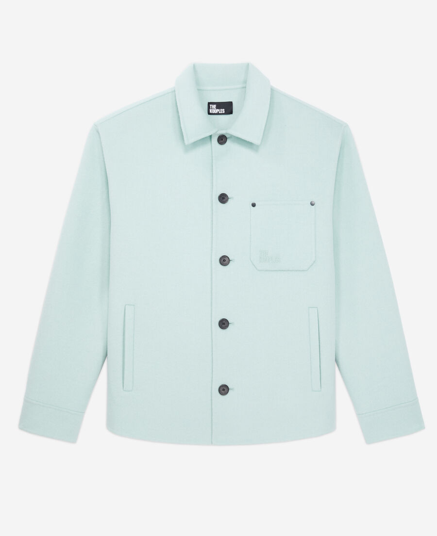 The Kooples HOMME OCEAN blouson type surchemise vert en laine