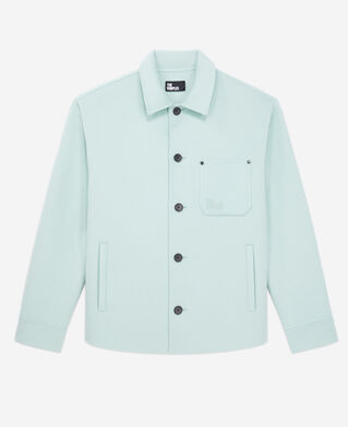 The Kooples HOMME OCEAN blouson type surchemise vert en laine
