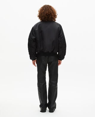 The Kooples FEMME BLACK bomber noir the kooples x schott nyc