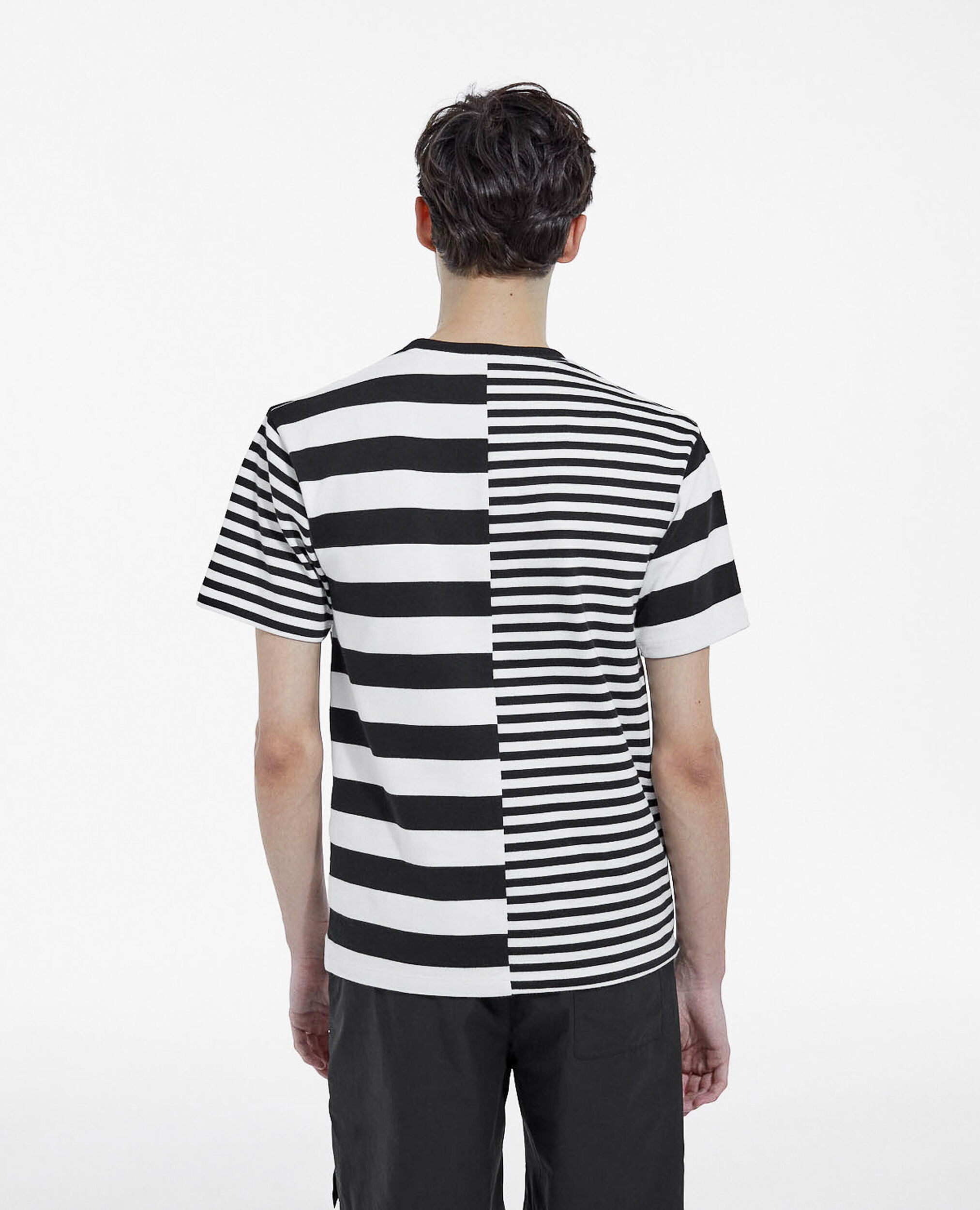 Striped T-shirt, BLACK-ECRU, hi-res image number null