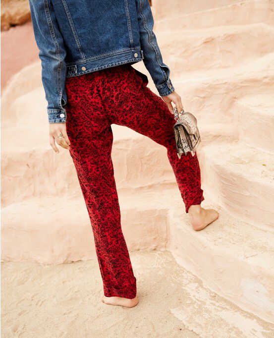 Pantalon fluide en soie best sale