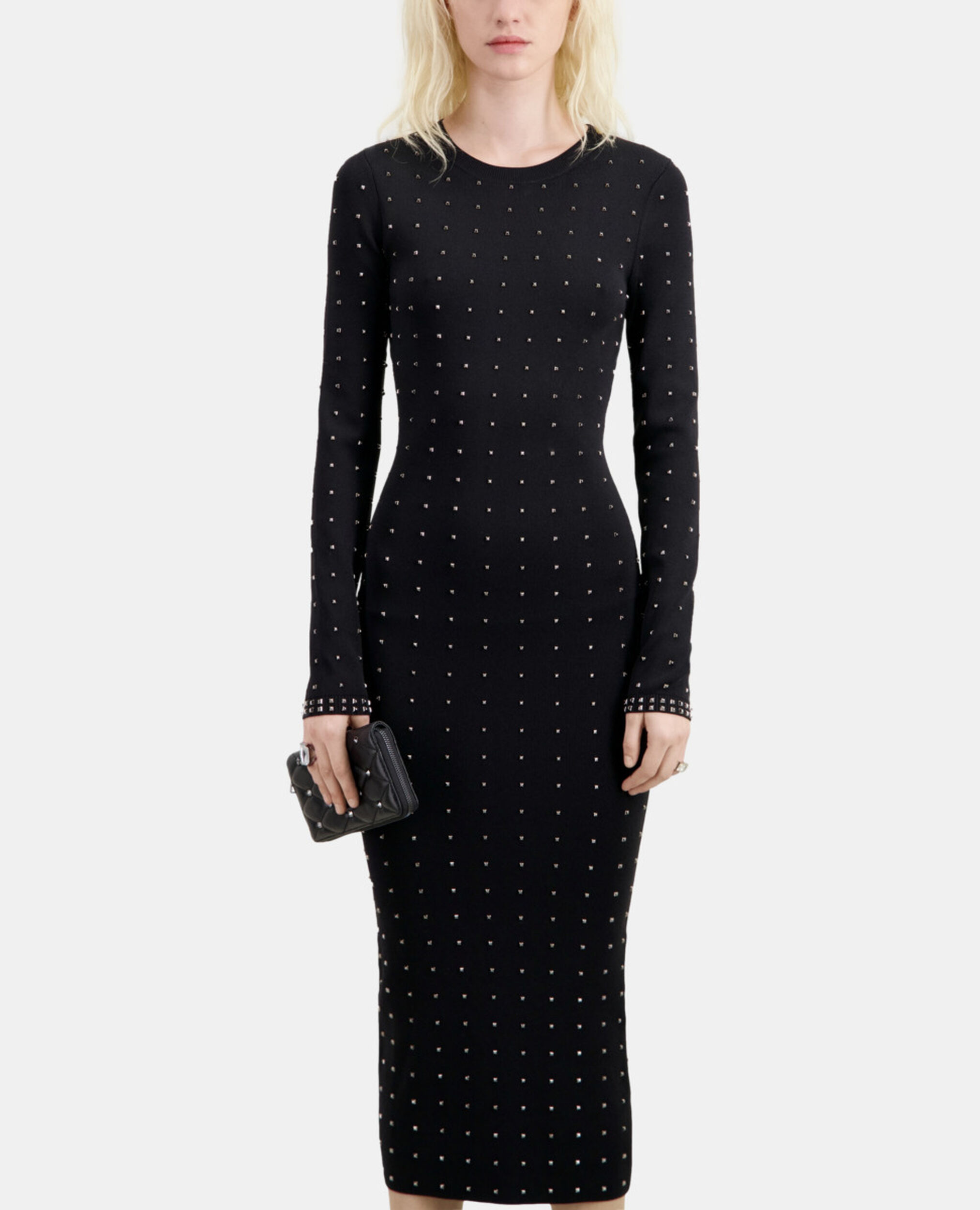 Robe longue avec spikes noire, BLACK, hi-res image number null