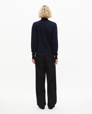 The Kooples MEN NAVY navy merino wool turtleneck sweater