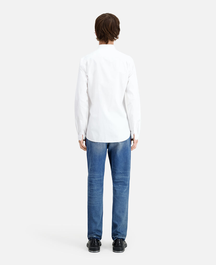 white shirt with officer collar