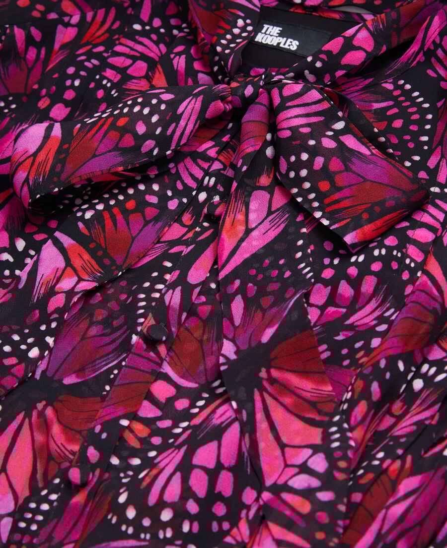 The Kooples FEMME PINK robe courte imprimée avec volants