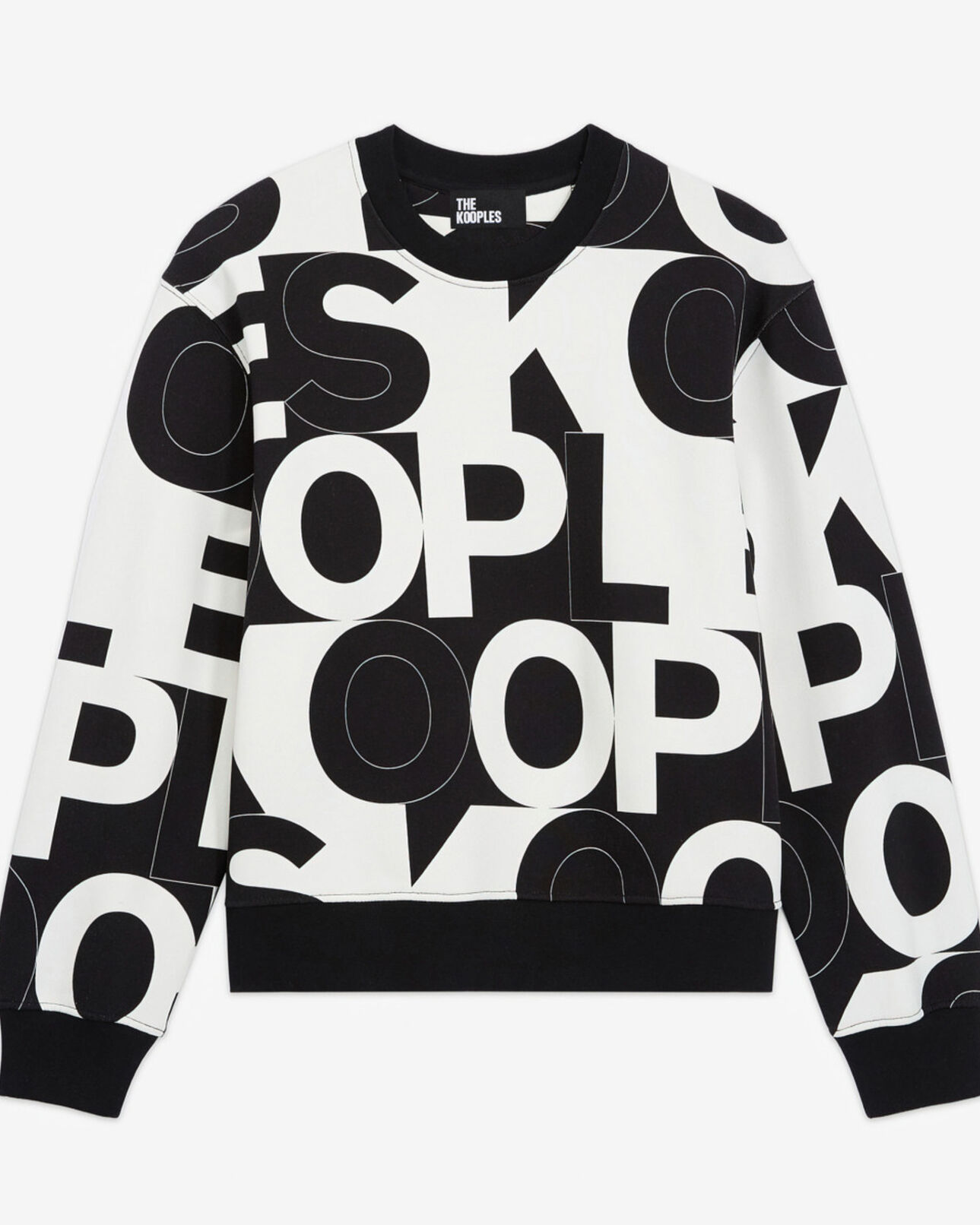 The Kooples DAMEN BLACK / WHITE sweatshirt mit the kooples logo