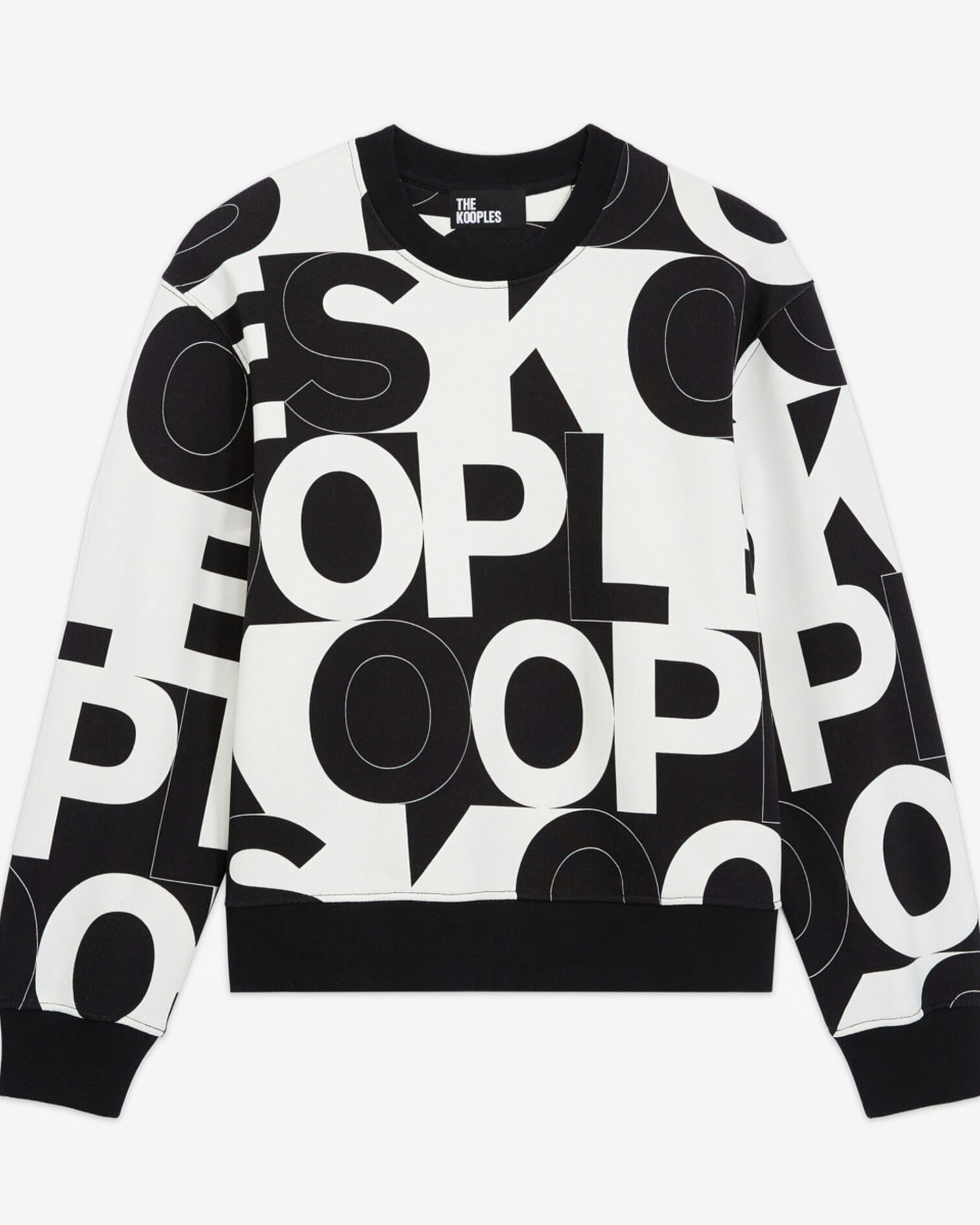 Sweatshirt mit The Kooples Logo, BLACK / WHITE, hi-res image number null