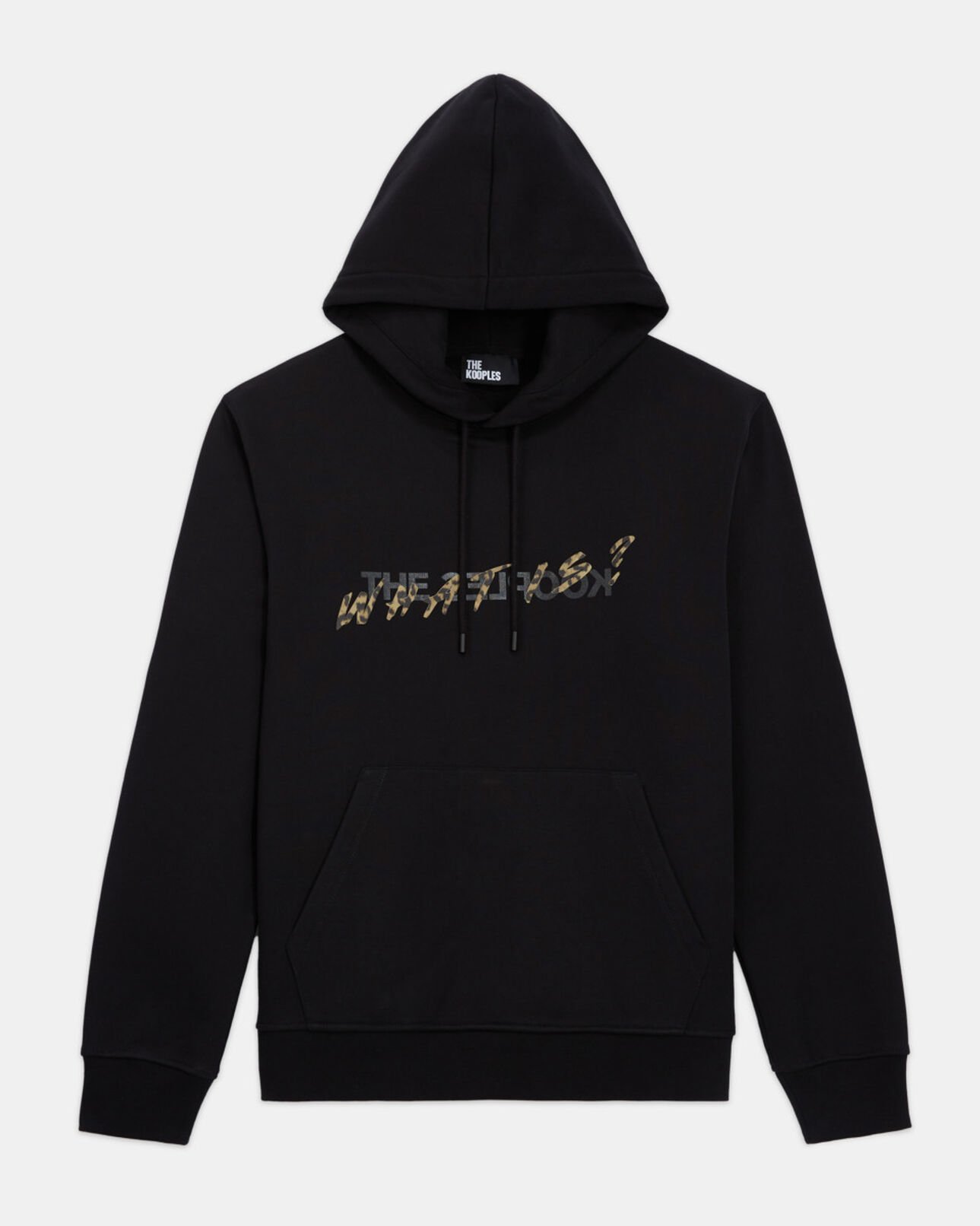 The Kooples HOMME BLACK sweat what is noir et léopard