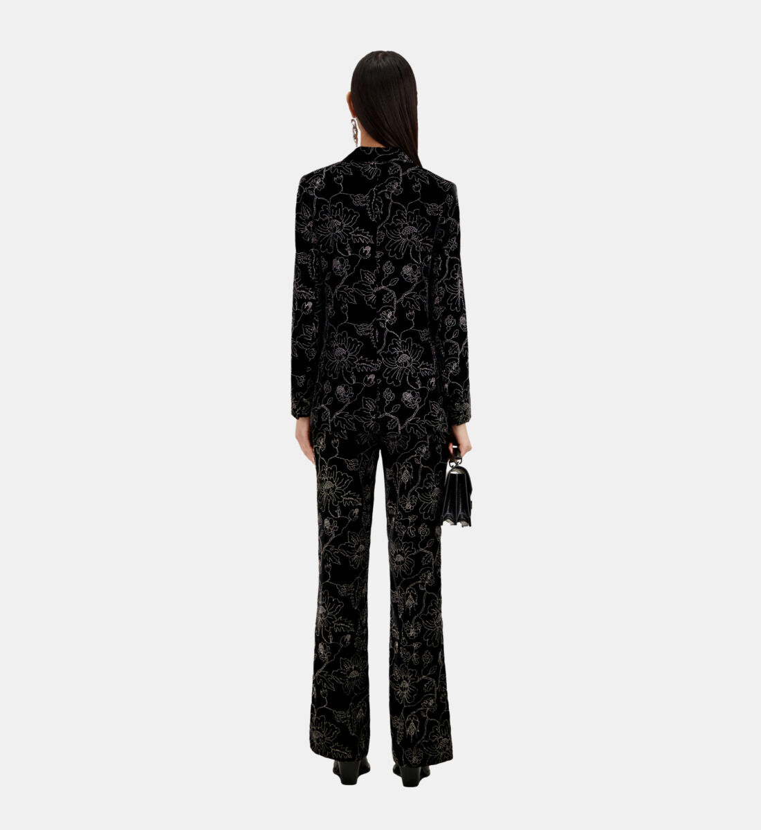 Black velvet suit jacket shop