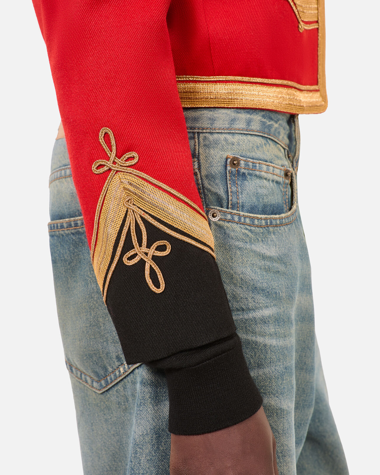The Kooples FEMME RED veste style officier en laine rouge