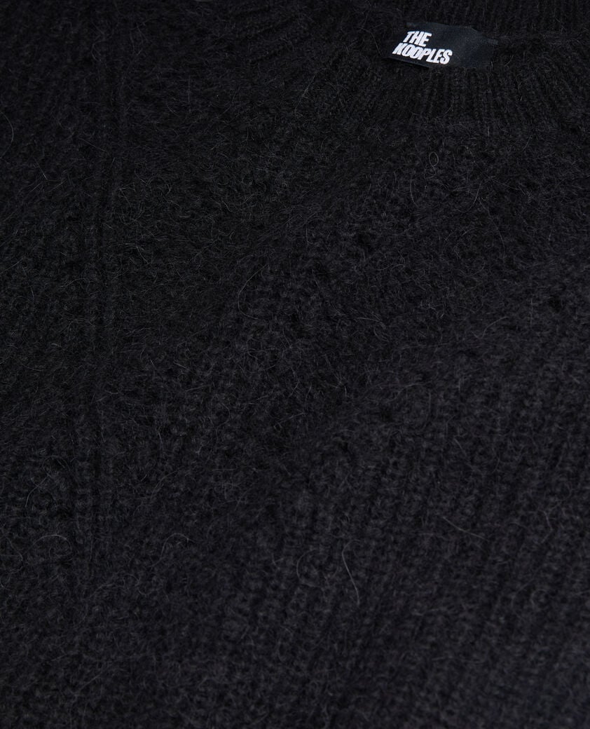 The Kooples WOMEN BLACK black wool-blend sweater