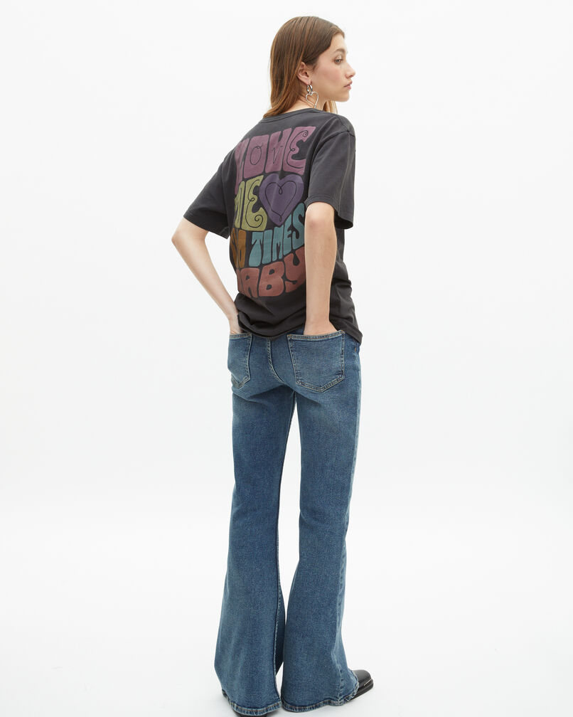 The Kooples MIXTE BLACK WASHED t-shirt the doors x the kooples noir délavé