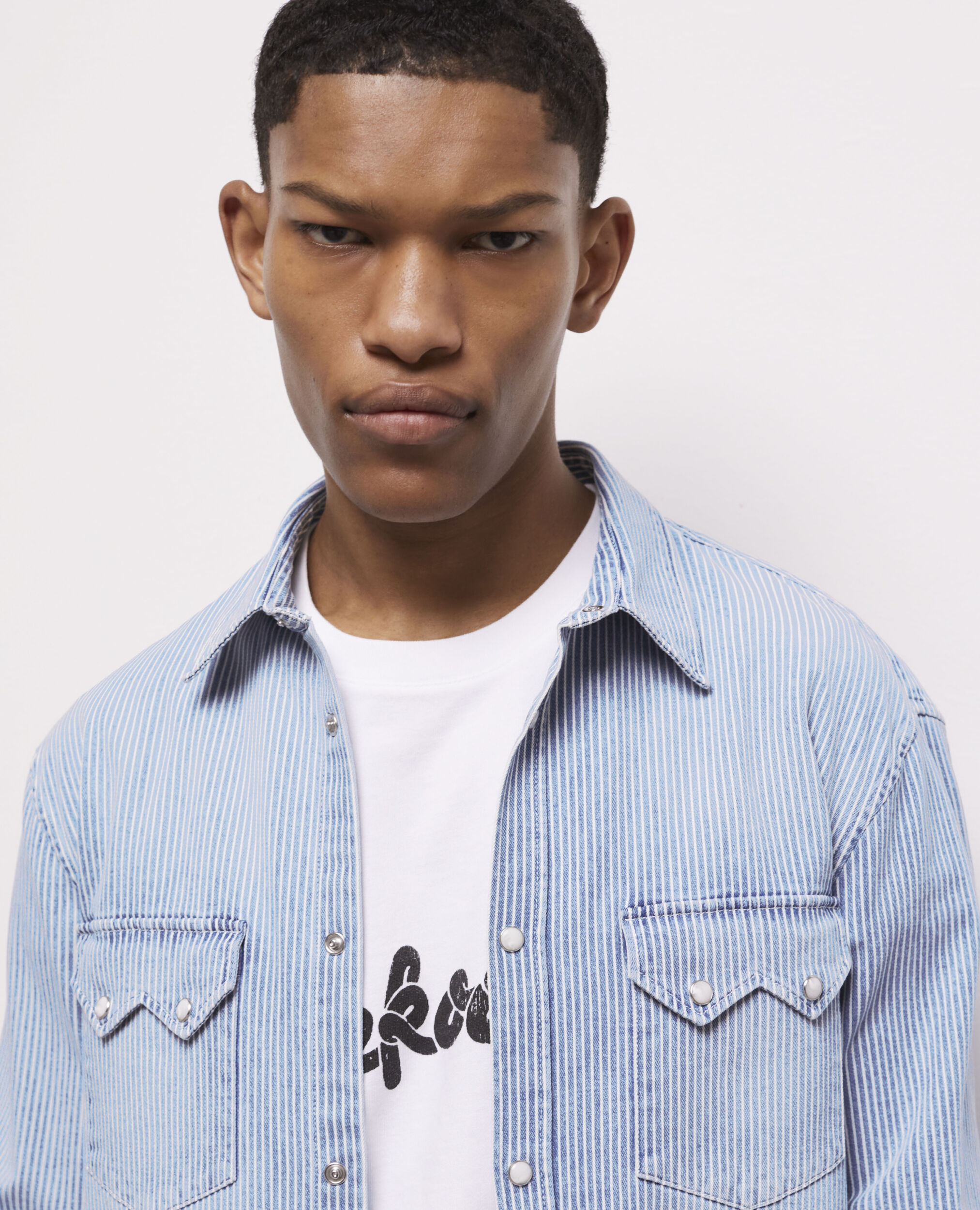 Camisa rayas, BLUE DENIM, hi-res image number null