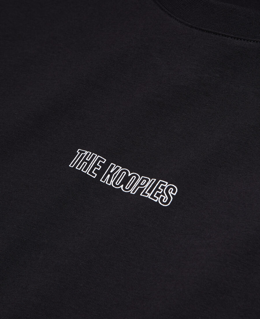 The Kooples HERREN BLACK schwarzes t-shirt herren mit logo