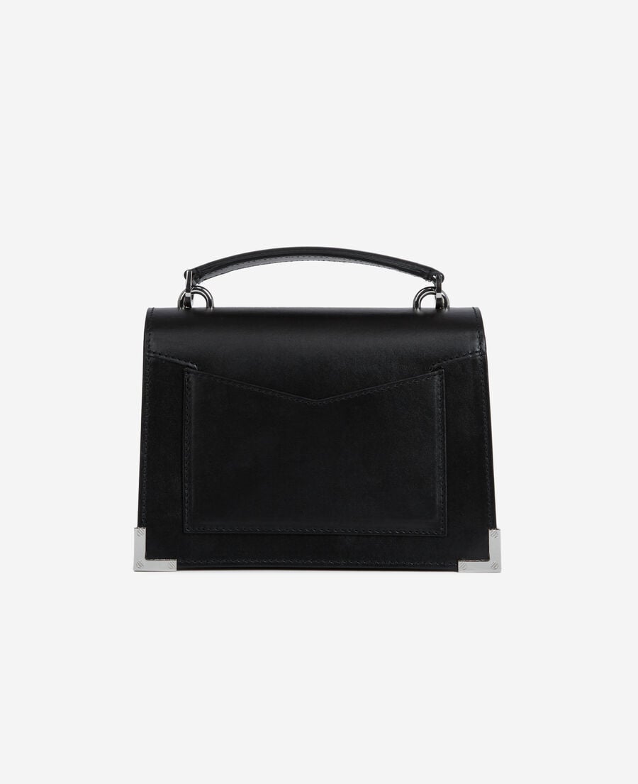 The Kooples FEMME BLACK BRUT sac emily small en cuir noir
