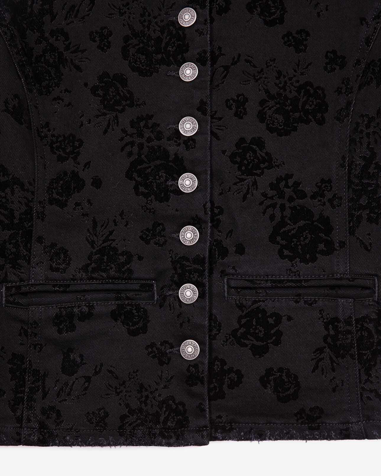 The Kooples WOMEN BLACK black denim jacket