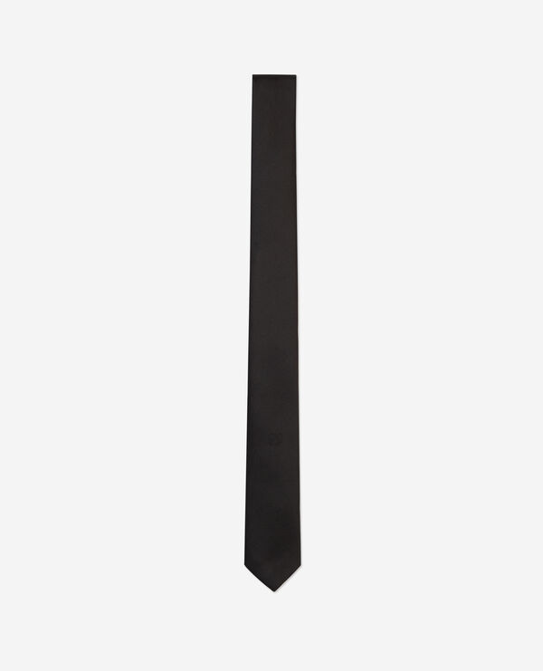cravate noire en soie