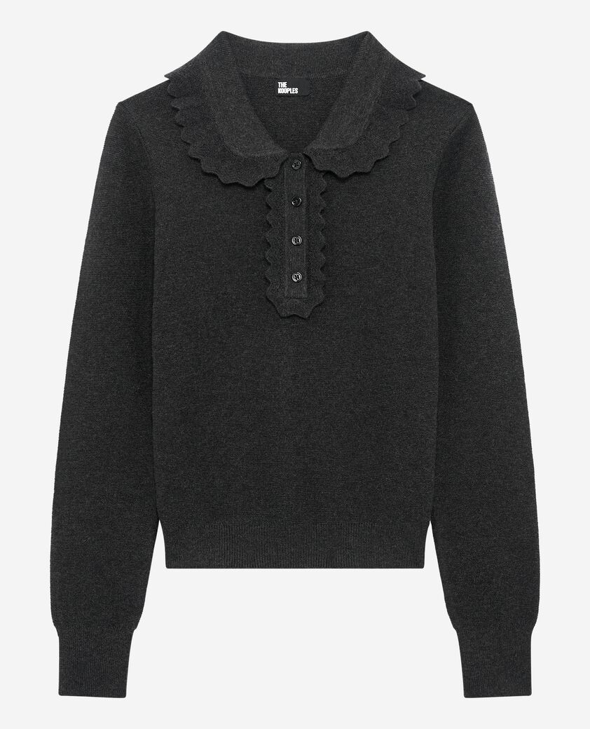 The Kooples WOMEN BLACK black cowl-neck sweater