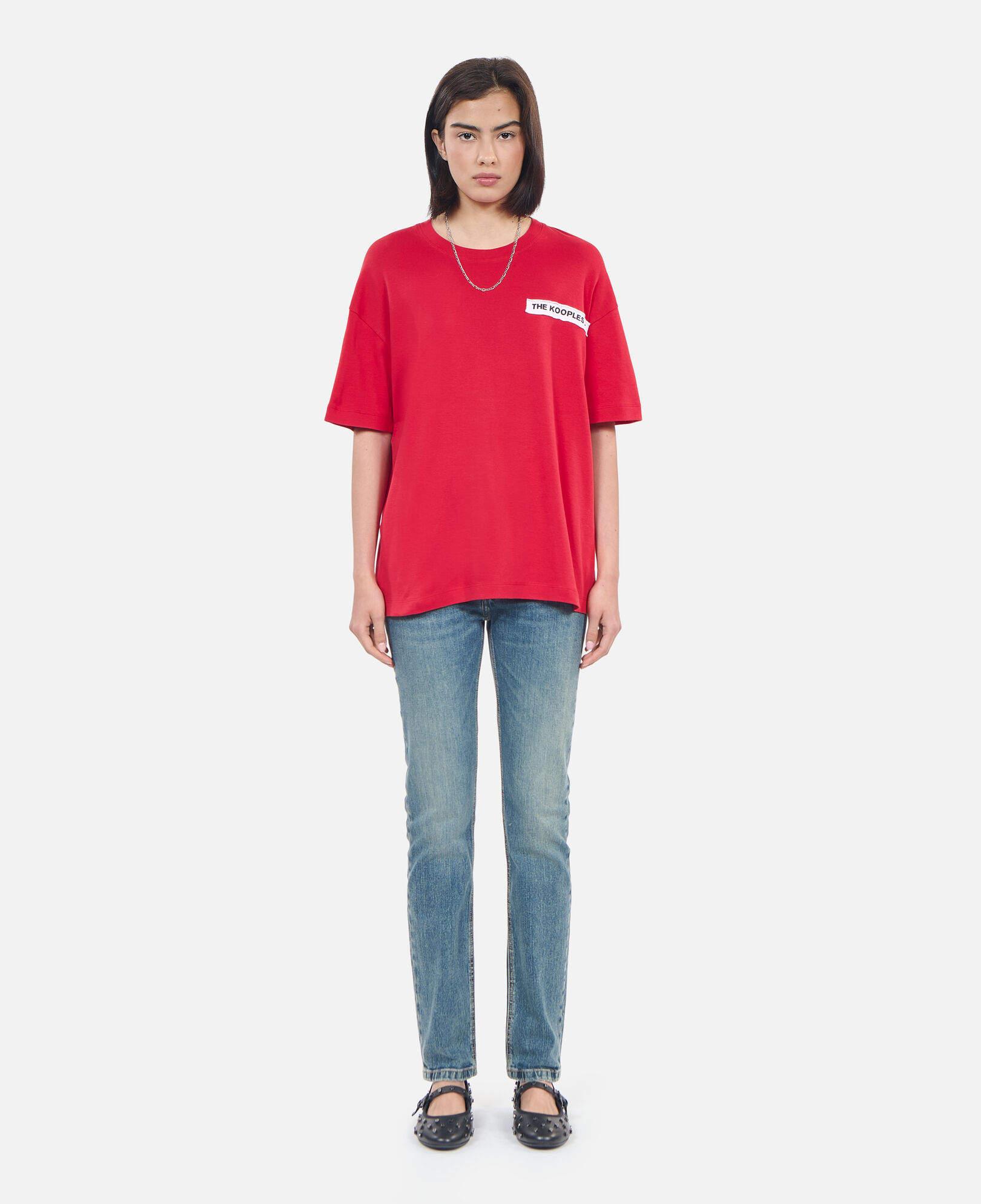 The Kooples DAMEN RUBIS rotes t-shirt aufnähern