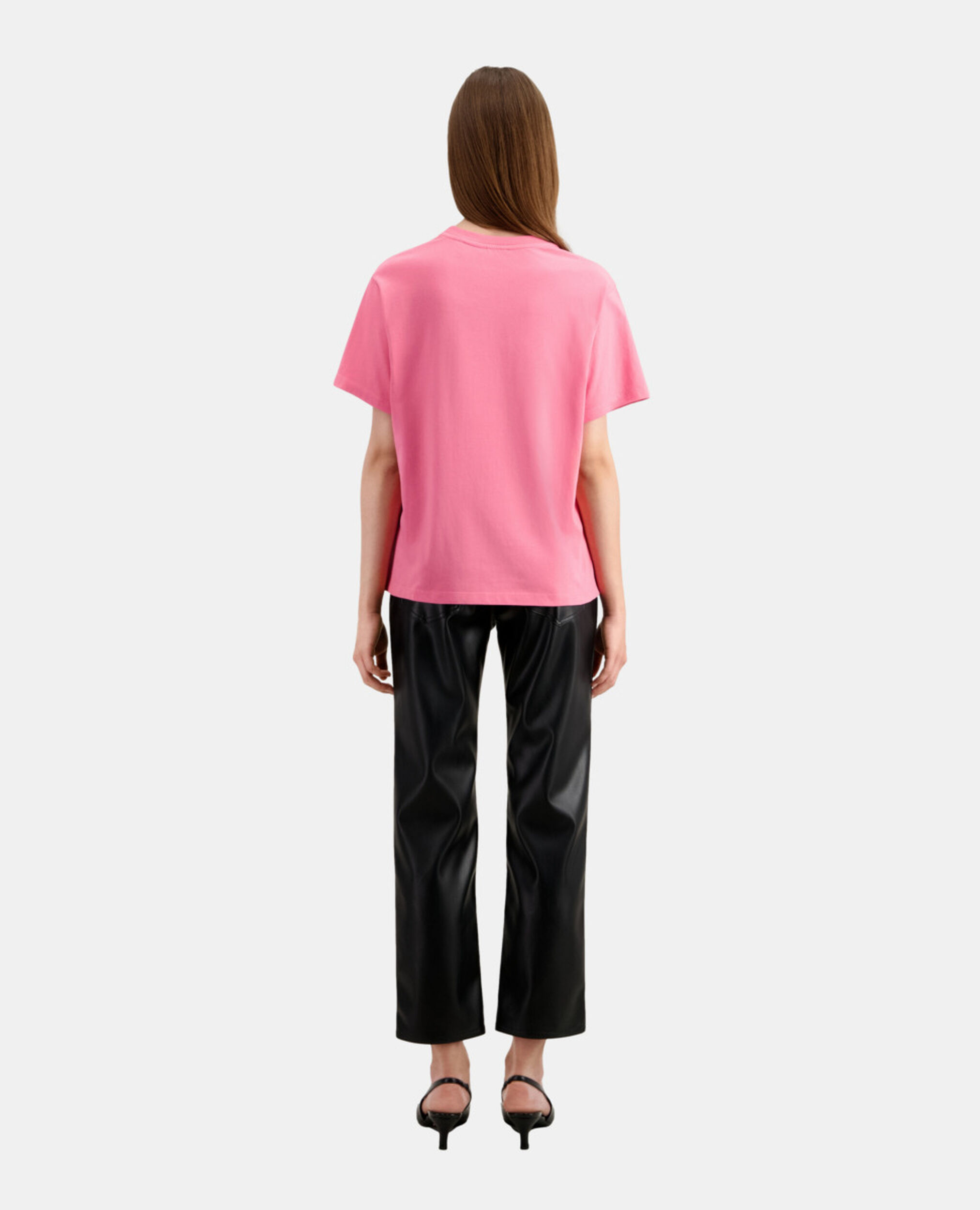 Rosa T-Shirt Damen mit Siebdruck, OLD PINK, hi-res image number null