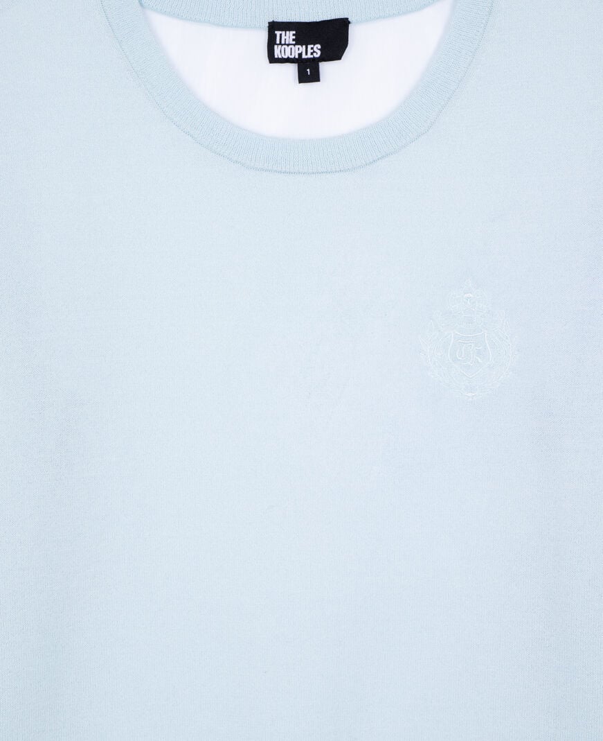 The Kooples FEMME BABY BLUE pull manches courtes bleu clair