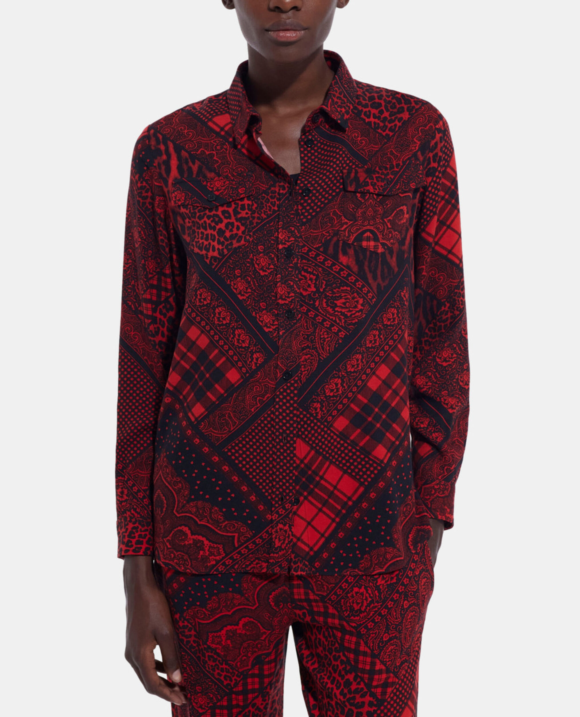Printed shirt, RED / BLACK, hi-res image number null
