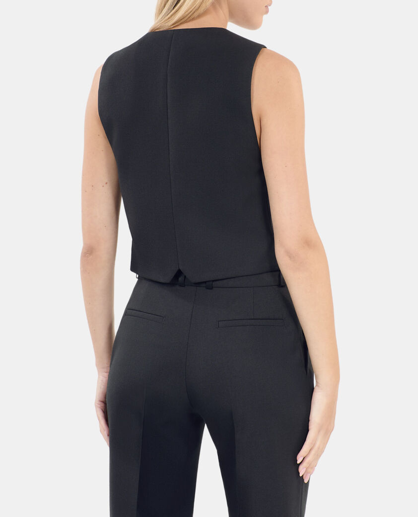 The Kooples WOMEN BLACK black wool waistcoat