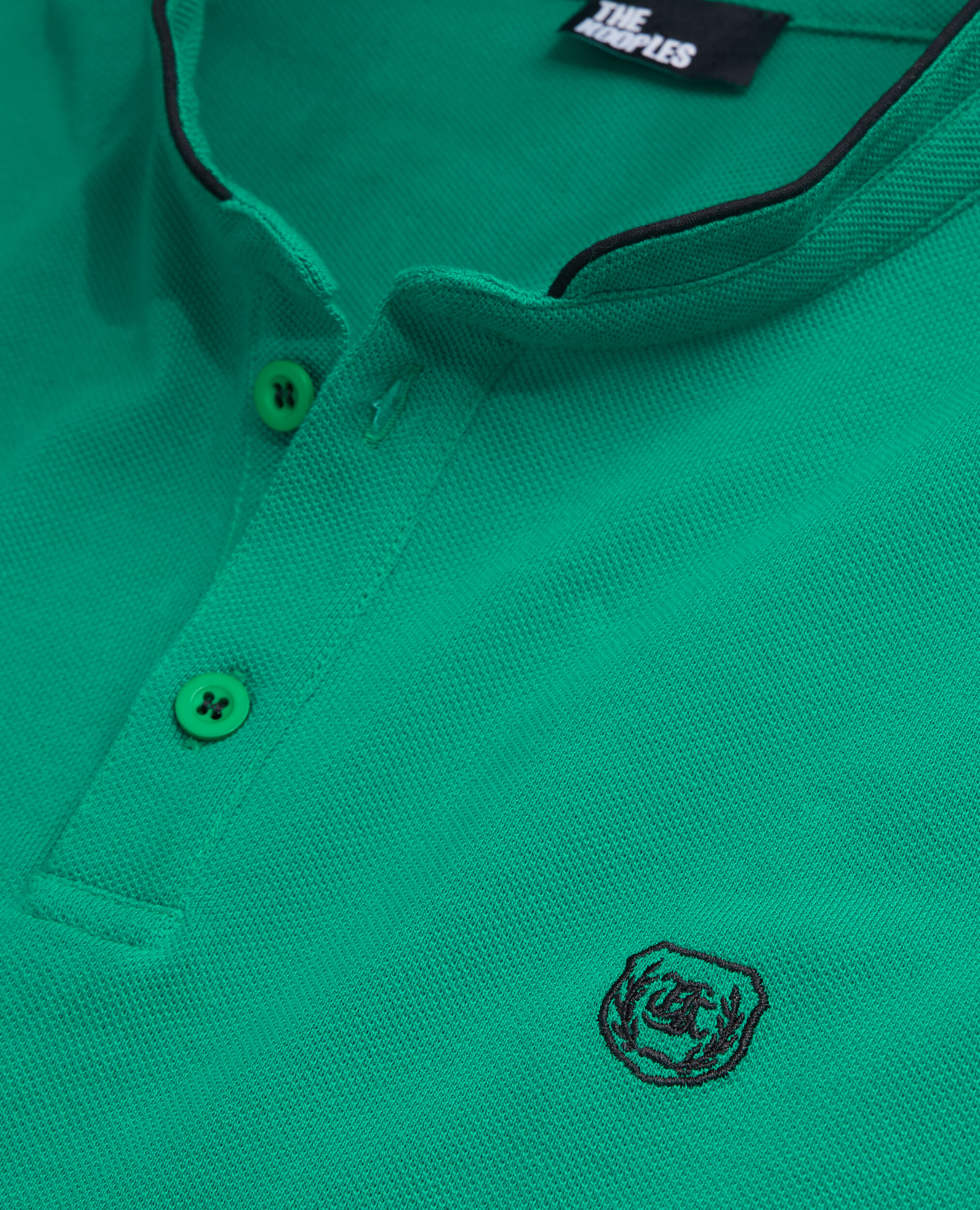 Grünes Poloshirt mit Offizierskragen, APPLE, hi-res image number null