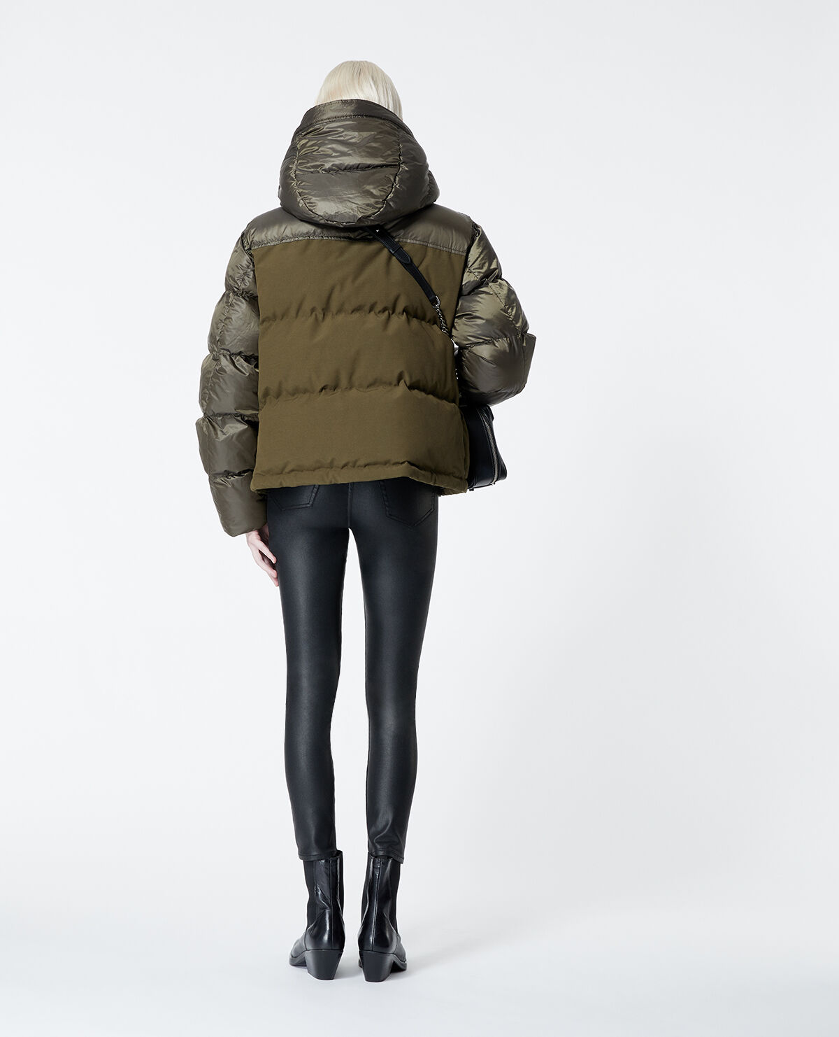 Khaki down jacket women's sales