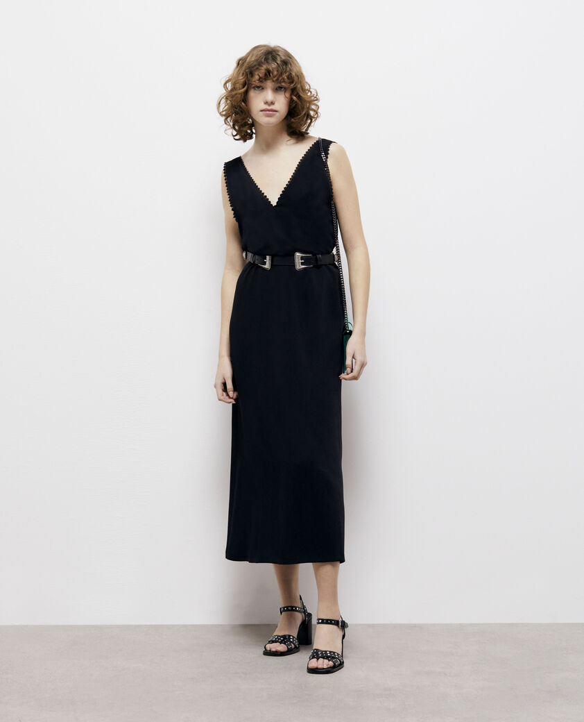 The Kooples WOMEN BLACK black double buckle western-style belt