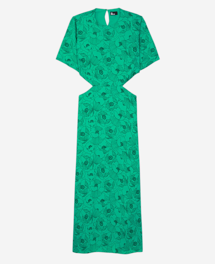 robe longue imprimée avec ouvertures