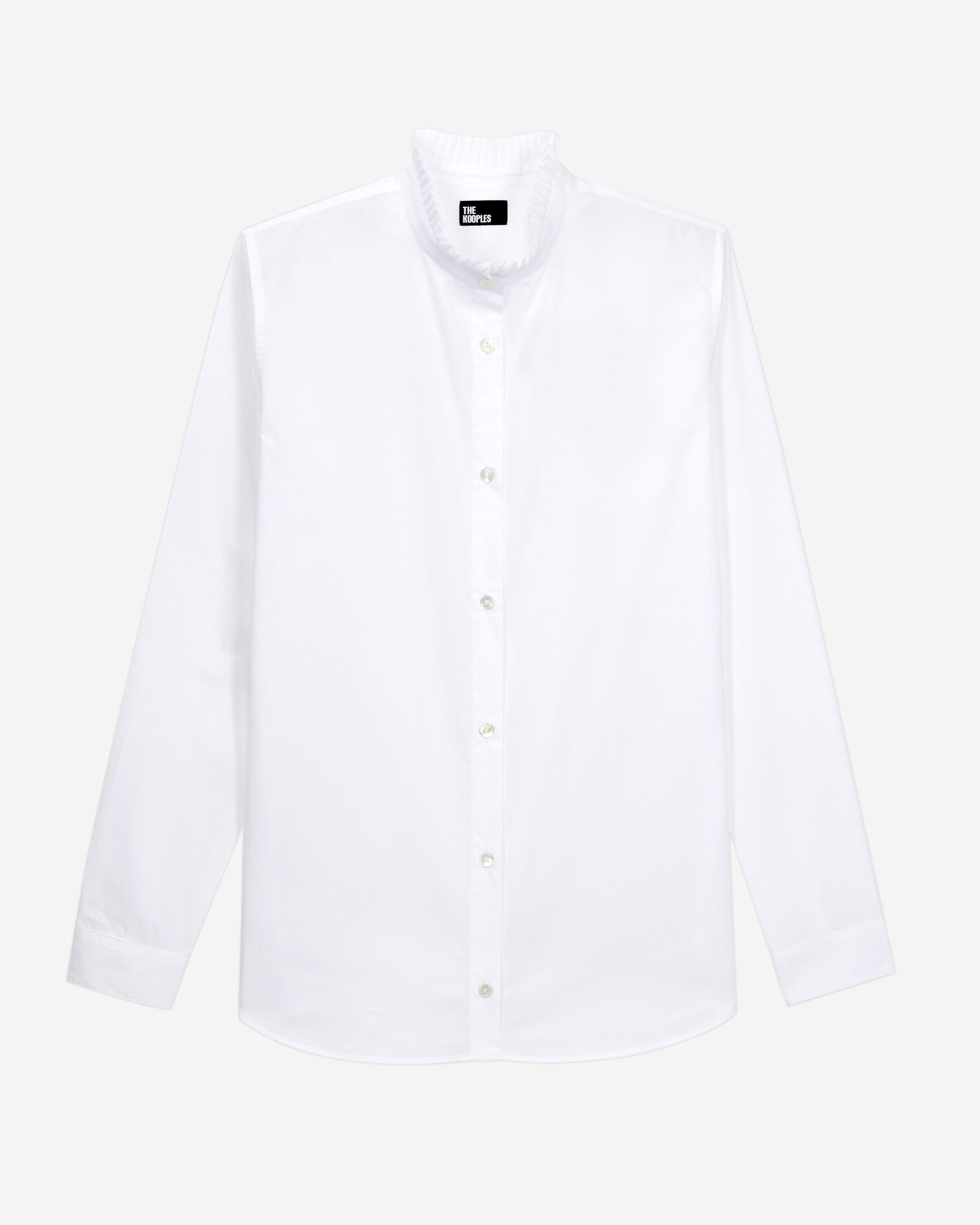 White poplin shirt, WHITE, hi-res image number null