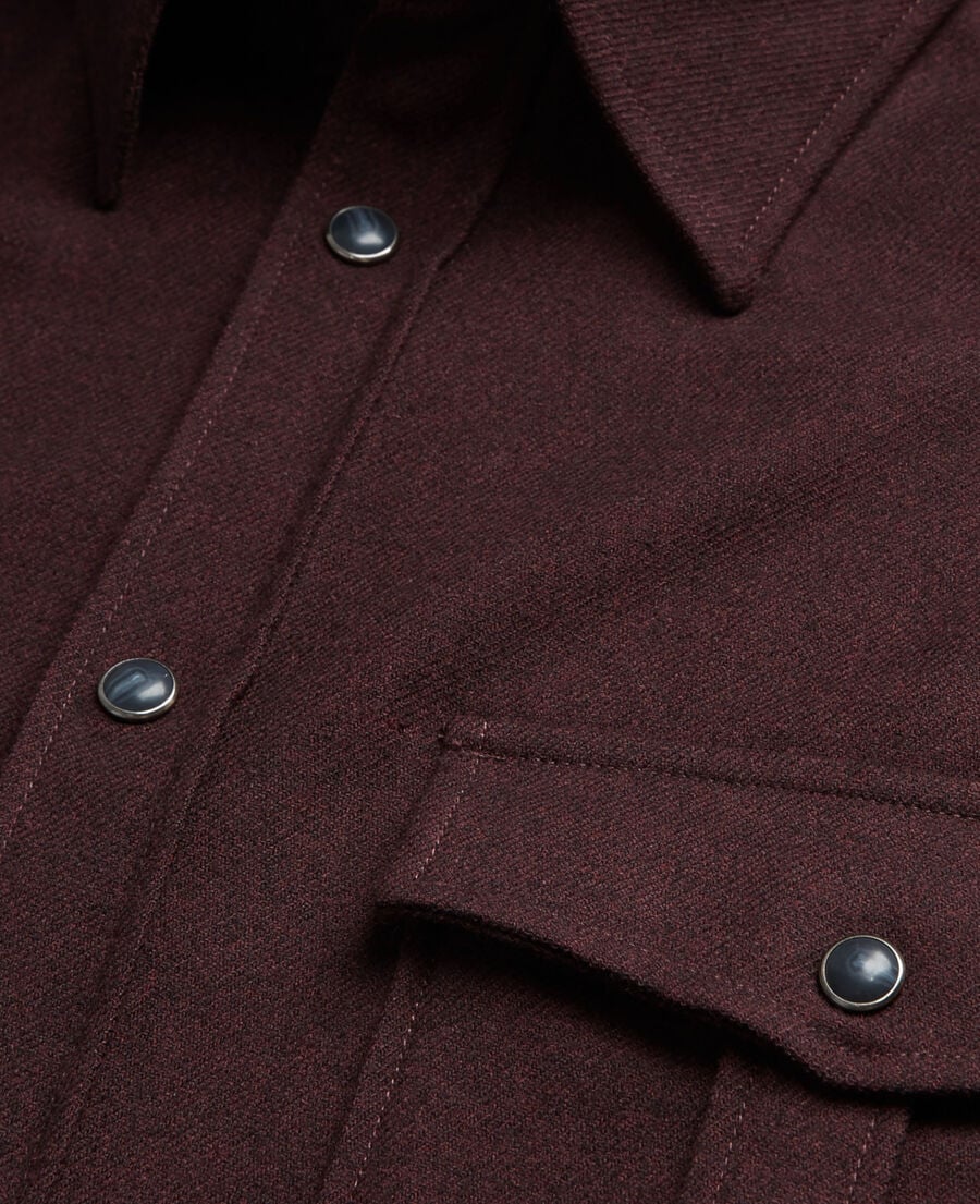 The Kooples HOMME BURGUNDY chemise col classique rouge