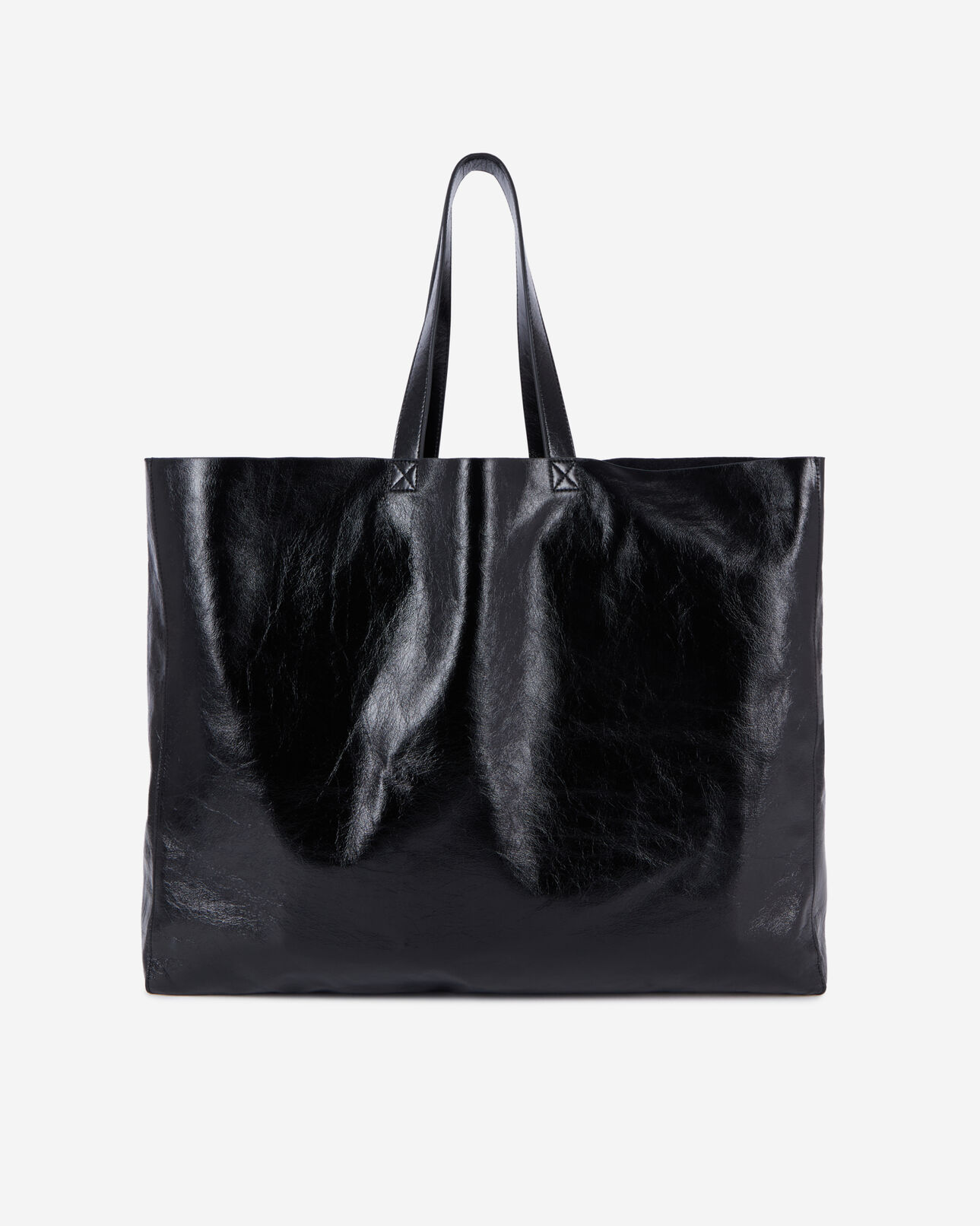 The Kooples FEMME BLACK sac cabas effet cuir noir