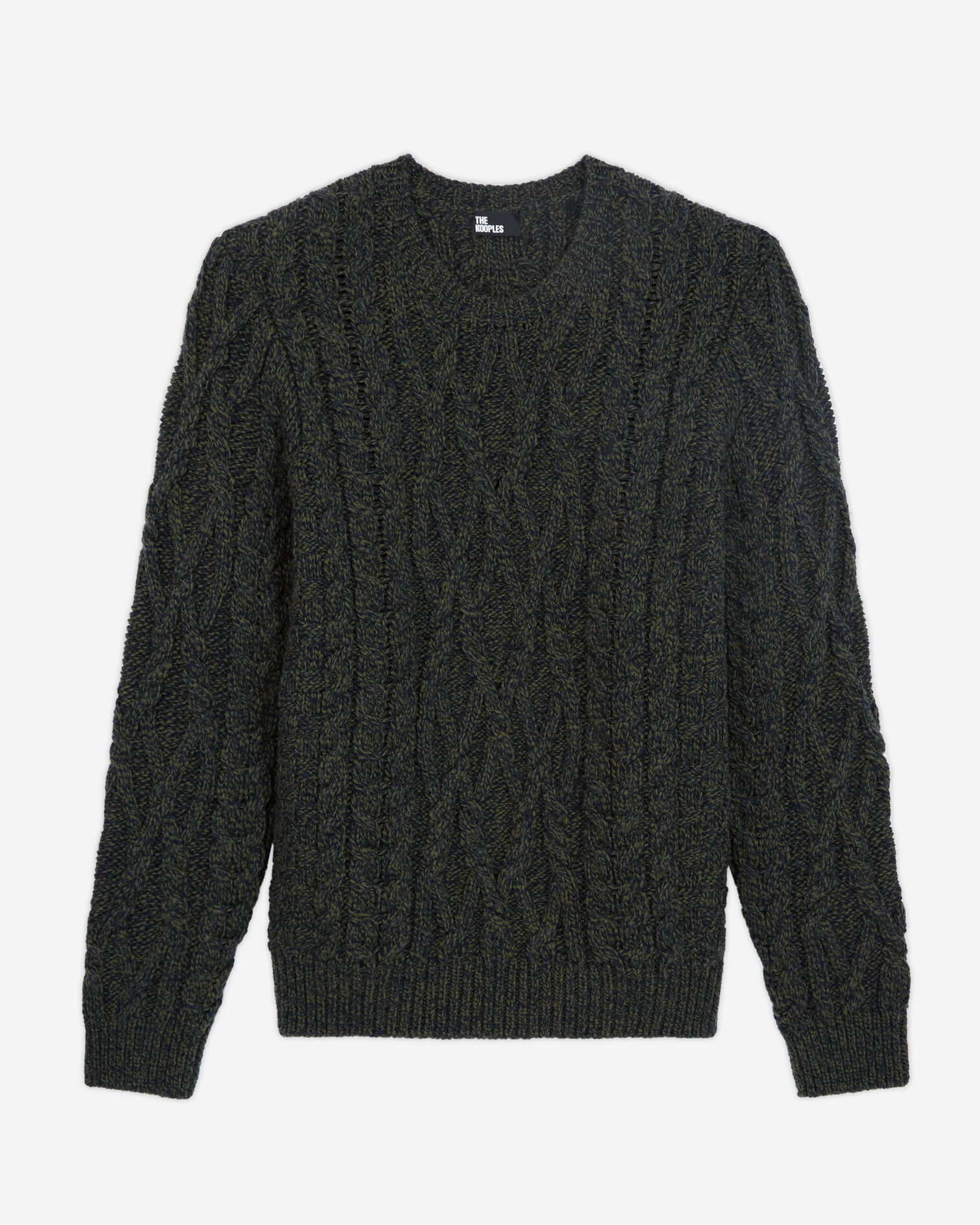 Wool sweater, KAKI NAVY, hi-res image number null